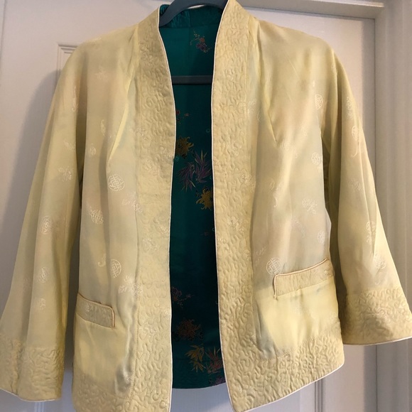 Vintage 100% Silk asian reversible jacket - Picture 5 of 7